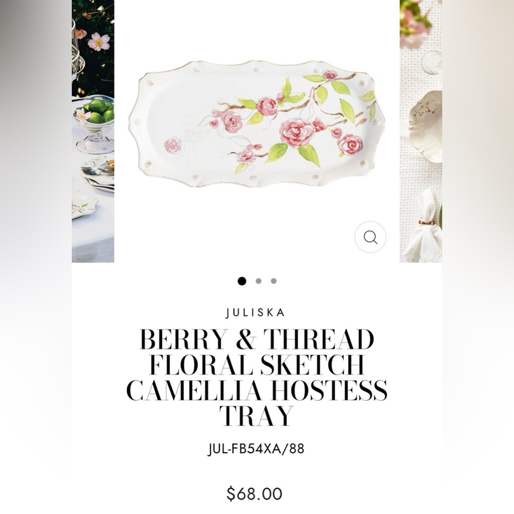 Juliska Floral Mug and Hostess Tray Set - Picture 9 of 9